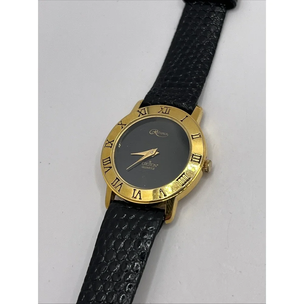 Vintage‎ Reliance by Croton Women's Quartz Watch Leather Band 25mm- New Battery